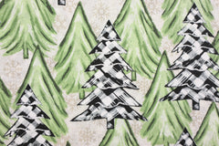 Dekostoff Tannenbäume