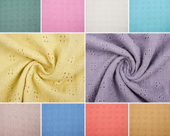 Double Gauze Musselin Bambino Lochstickerei