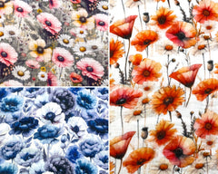 Double Gauze Musselin Digital Blossom