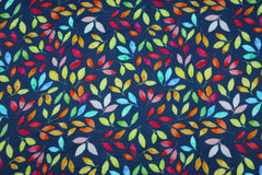 Double Gauze Musselin Bunte Blätter