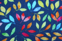 Double Gauze Musselin Bunte Blätter