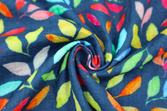 Double Gauze Musselin Bunte Blätter