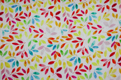 Double Gauze Musselin Bunte Blätter