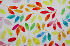 Double Gauze Musselin Bunte Blätter