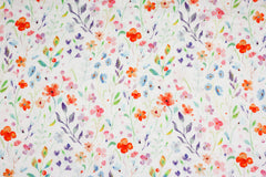 Double Gauze Musselin Digital Bunte Blumenwiese