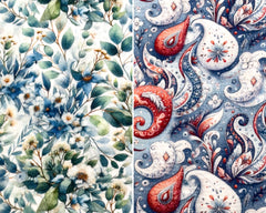 Double Gauze Musselin Digital Eucalyptus