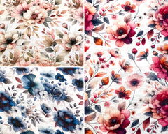 Double Gauze Musselin Digital Flower Bouquet