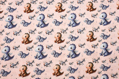 Double Gauze Musselin Digital Fly little Dino