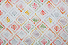 Double Gauze Musselin Digital Geometric Watercolor