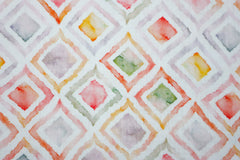 Double Gauze Musselin Digital Geometric Watercolor