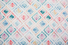 Double Gauze Musselin Digital Geometric Watercolor