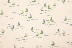 Double Gauze Musselin Kleine Segelschiffe