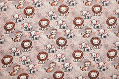 Double Gauze Musselin Digital Löwe, Tiger & Co