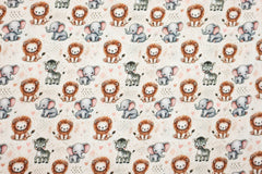 Double Gauze Musselin Digital Löwe, Giraffe & Co