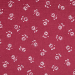 Double Gauze Musselin Löwen - brombeer