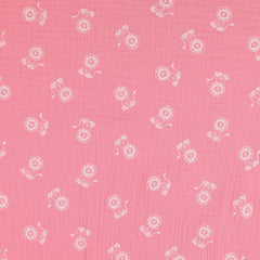 Double Gauze Musselin Löwen - rosa