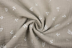 Double Gauze Musselin Kleine Zweige