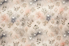 Double Gauze Musselin Digital Wildwiese & Herzen
