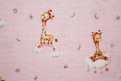 Double Slub Musselin Giraffen