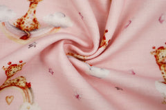 Double Slub Musselin Giraffen