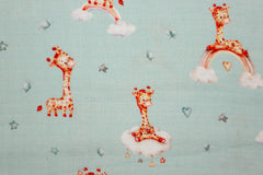 Double Slub Musselin Giraffen