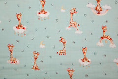 Double Slub Musselin Giraffen