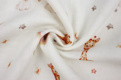 Double Slub Musselin Giraffen