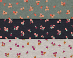 Baumwolljersey Melange Flowers