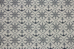 Doubleface Dekostoff Küstenkind Steuerrad Anker