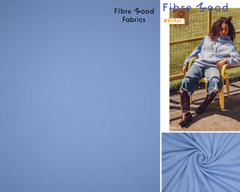 Sweatshirt Stoff Uni by Fibre Mood - blau