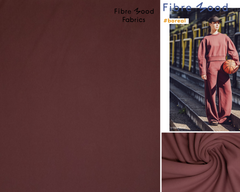 Sweatshirt Stoff Uni by Fibre Mood - kastanie