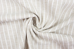 Leinen Baumwollstoff Chambré Melange Streifen