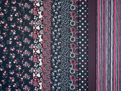 Baumwollstoff Dark Floral Romance