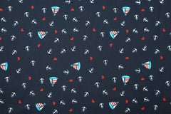 Baumwolljersey Marine Love Fräulein von Julie