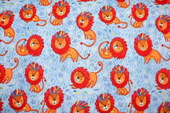 Reststück. 0,60m Baumwolljersey Fraeulein-von-Julie-Kleine-Indianerloewe