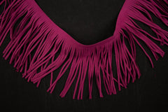 Fransenborte Wildleder Optik