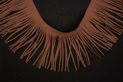 Fransenborte Wildleder Optik