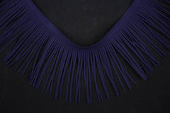 Fransenborte Wildleder Optik