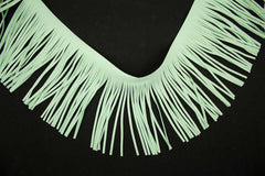 Fransenborte Wildleder Optik