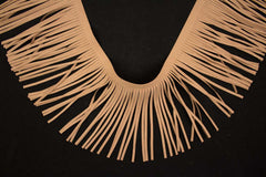 Fransenborte Wildleder Optik