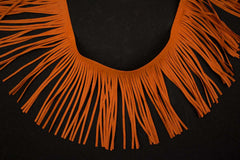 Fransenborte Wildleder Optik