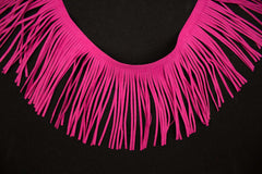 Fransenborte Wildleder Optik