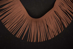 Fransenborte Wildleder Optik