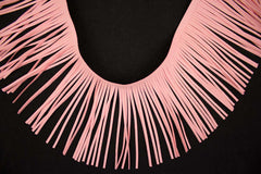 Fransenborte Wildleder Optik