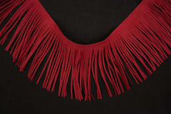 Fransenborte Wildleder Optik