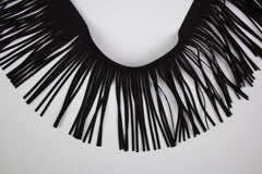 Fransenborte Wildleder Optik