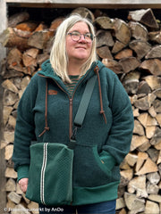 Deko Samt Stoff Caracas - 748 petrol