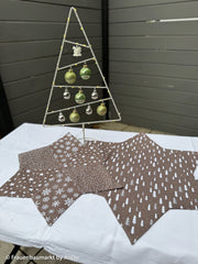 Canvas Wiebke Eiskristalle - 676 taupe