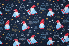 French Terry Digital Christmas Forest