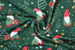 French Terry Digital Christmas Forest